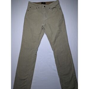 Frye Mens Tan Khaki Corduroy Pants Slim Straight 5-Pocket Stretch Size 30